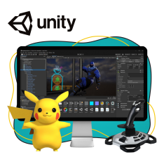 Мир игр на Unity 2D на популярном движке + AI-помощники - КИБЕРшкола программирования для детей, компьютерные курсы для школьников, начинающих и подростков - KIBERone г. Усолье-Сибирское