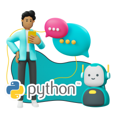 Умный чат-бот на Python - КИБЕРшкола программирования для детей, компьютерные курсы для школьников, начинающих и подростков - KIBERone г. Усолье-Сибирское